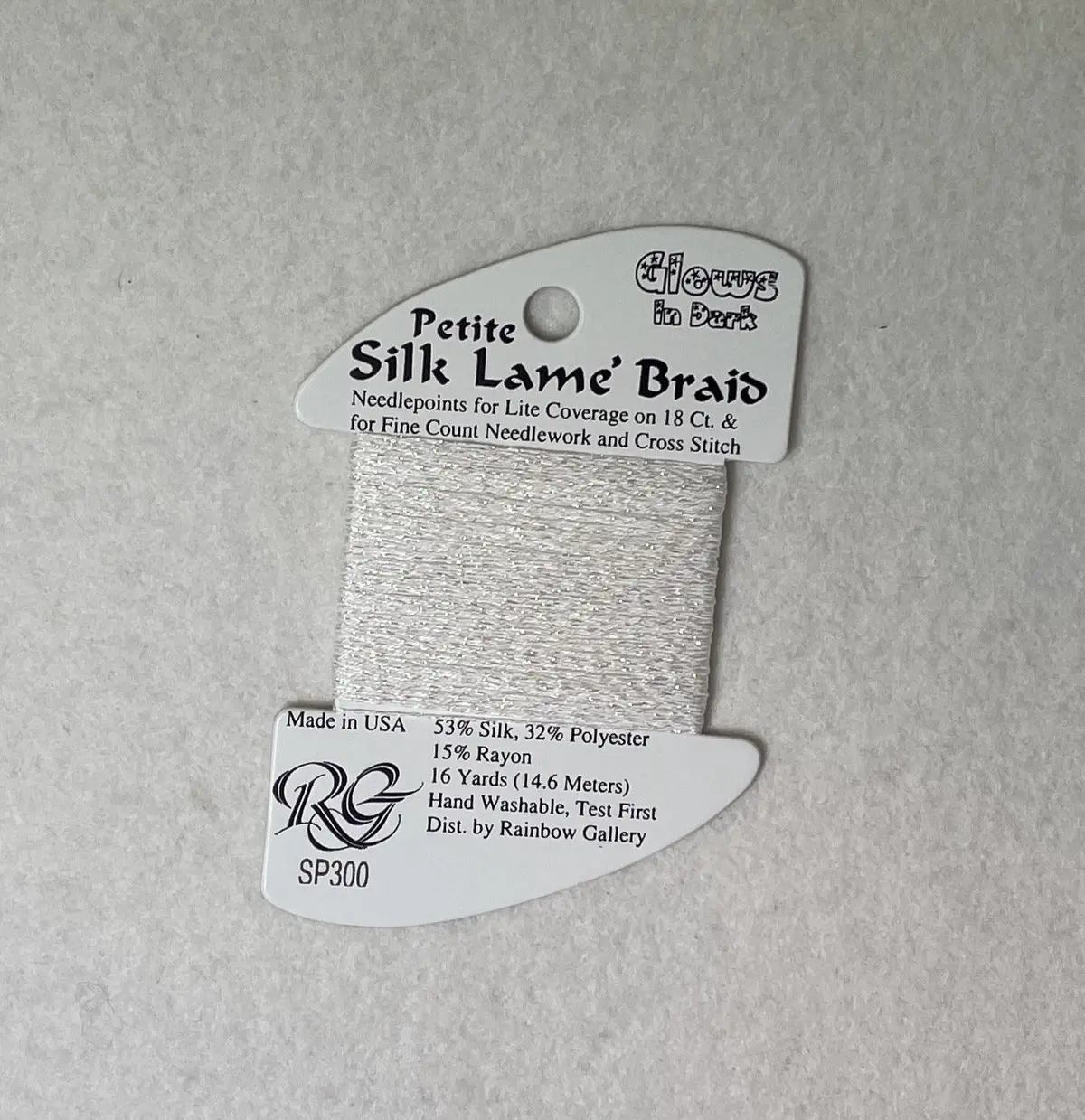 Petite Silk Lame Braid Sp300 White Glow In Dark 1