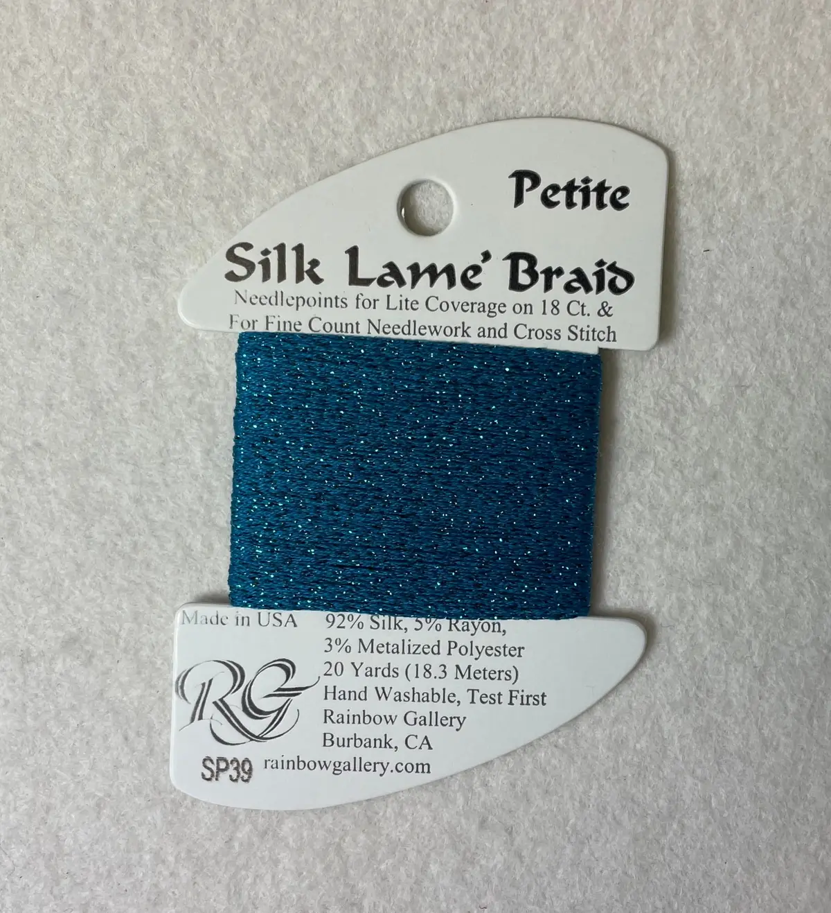 Petite Silk Lame Braid Sp39 Lagoon 1
