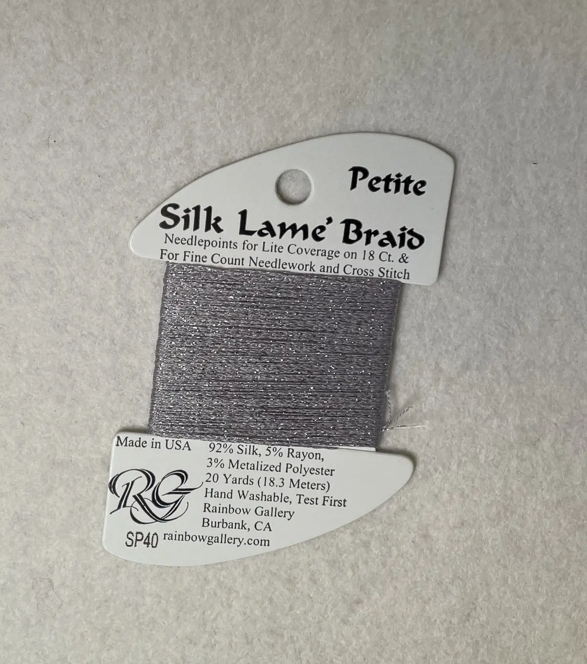 Petite Silk Lame Braid Sp40 Dove Grey 1