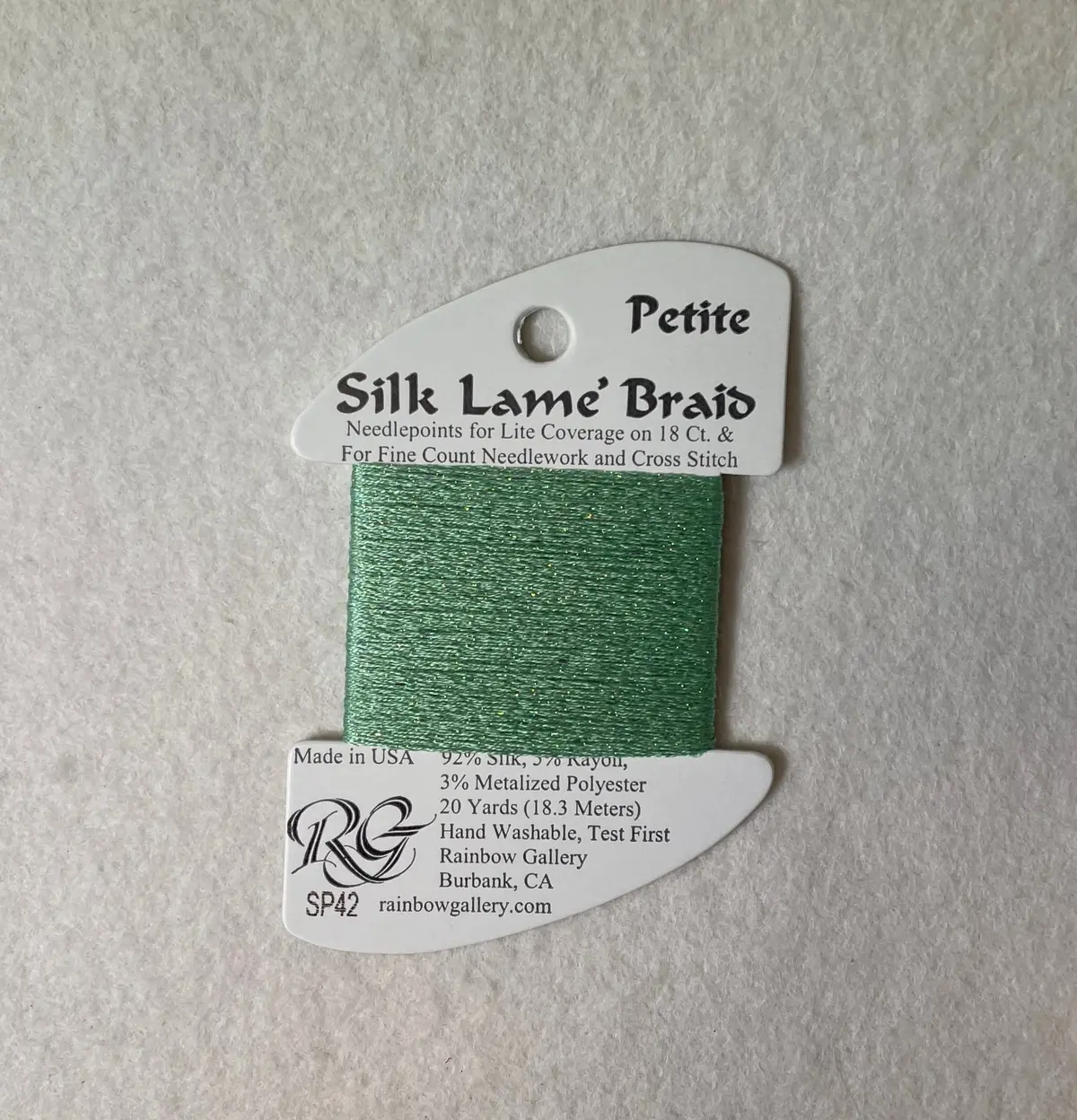 Petite Silk Lame Braid Sp42 Mint 1