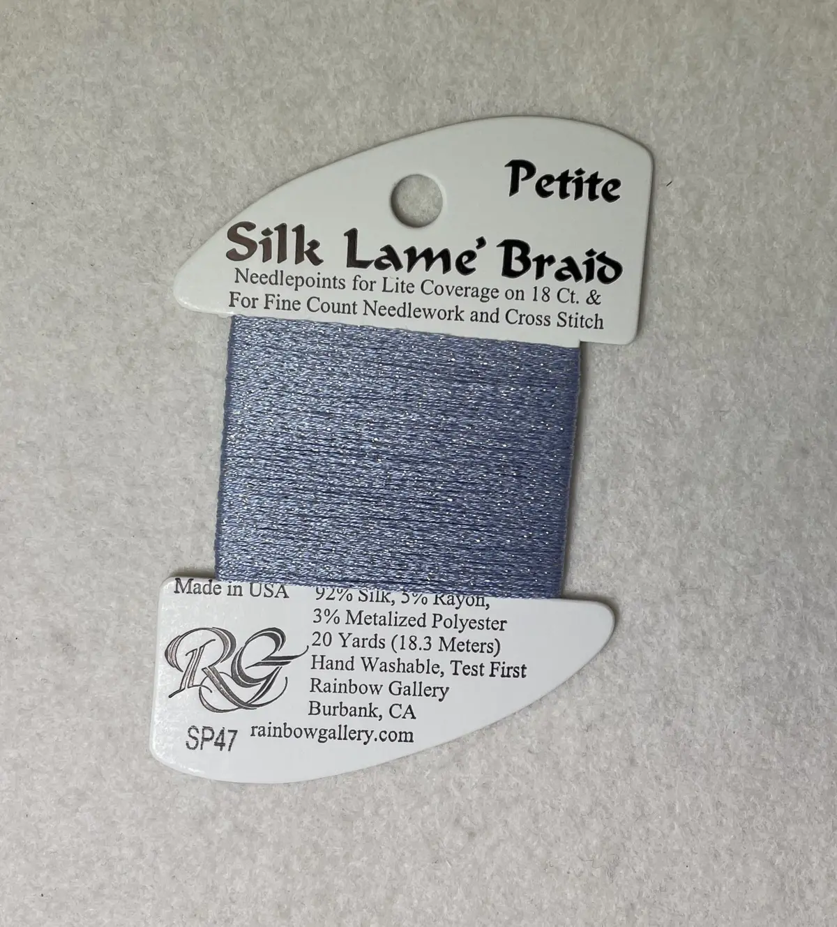Petite Silk Lame Braid Sp47 Lavender Blue 1