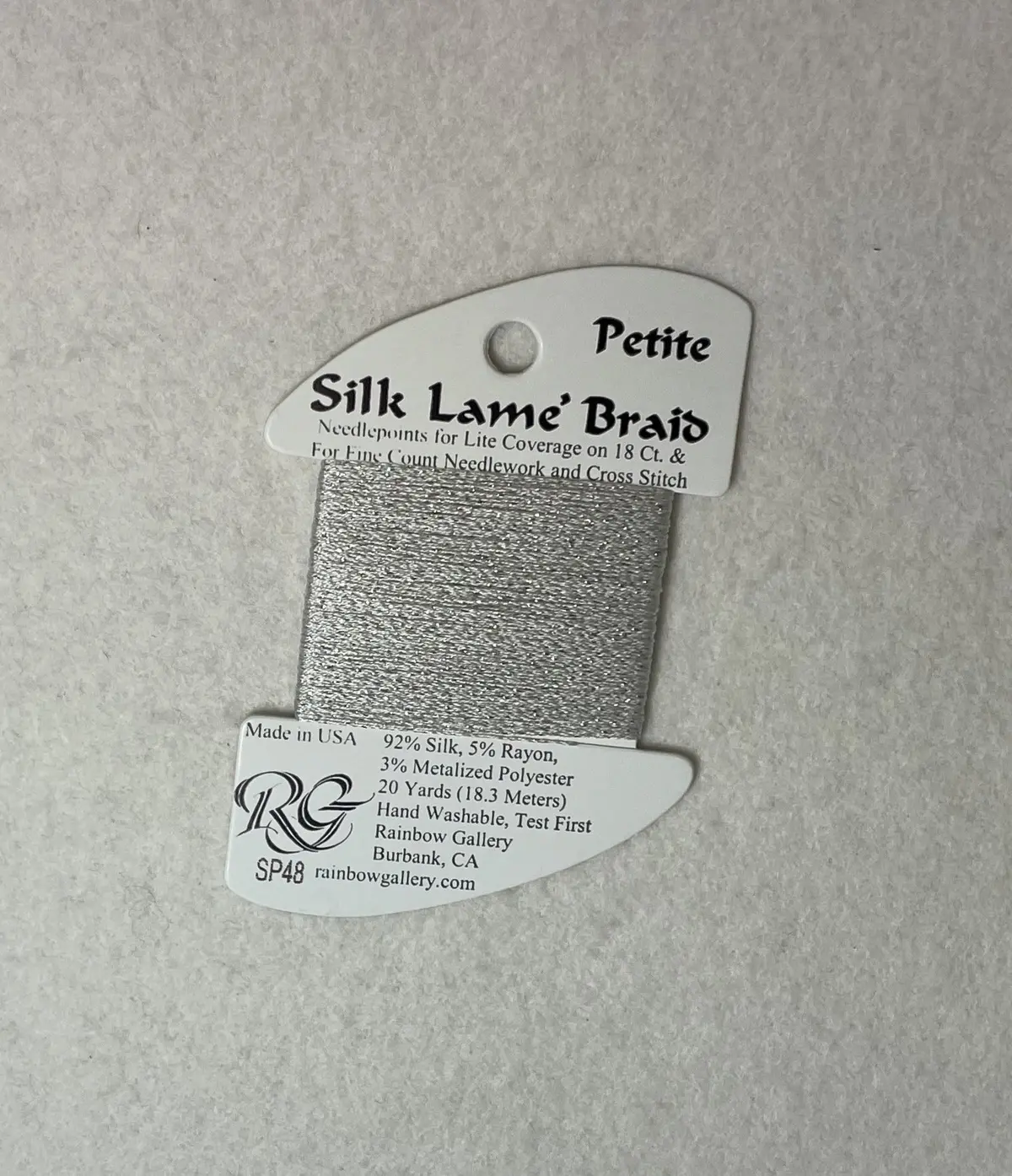 Petite Silk Lame Braid Sp48 Silver 1