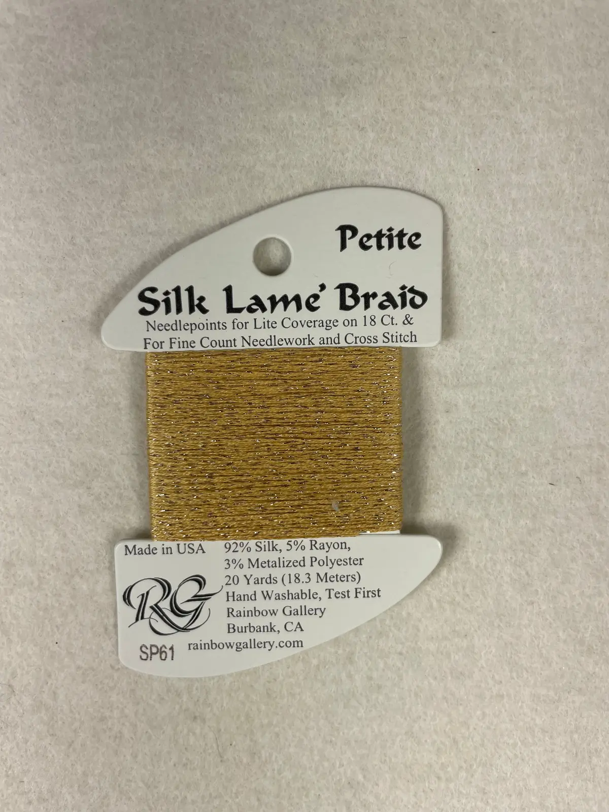 Petite Silk Lame Braid Sp61 Sand Gold 1