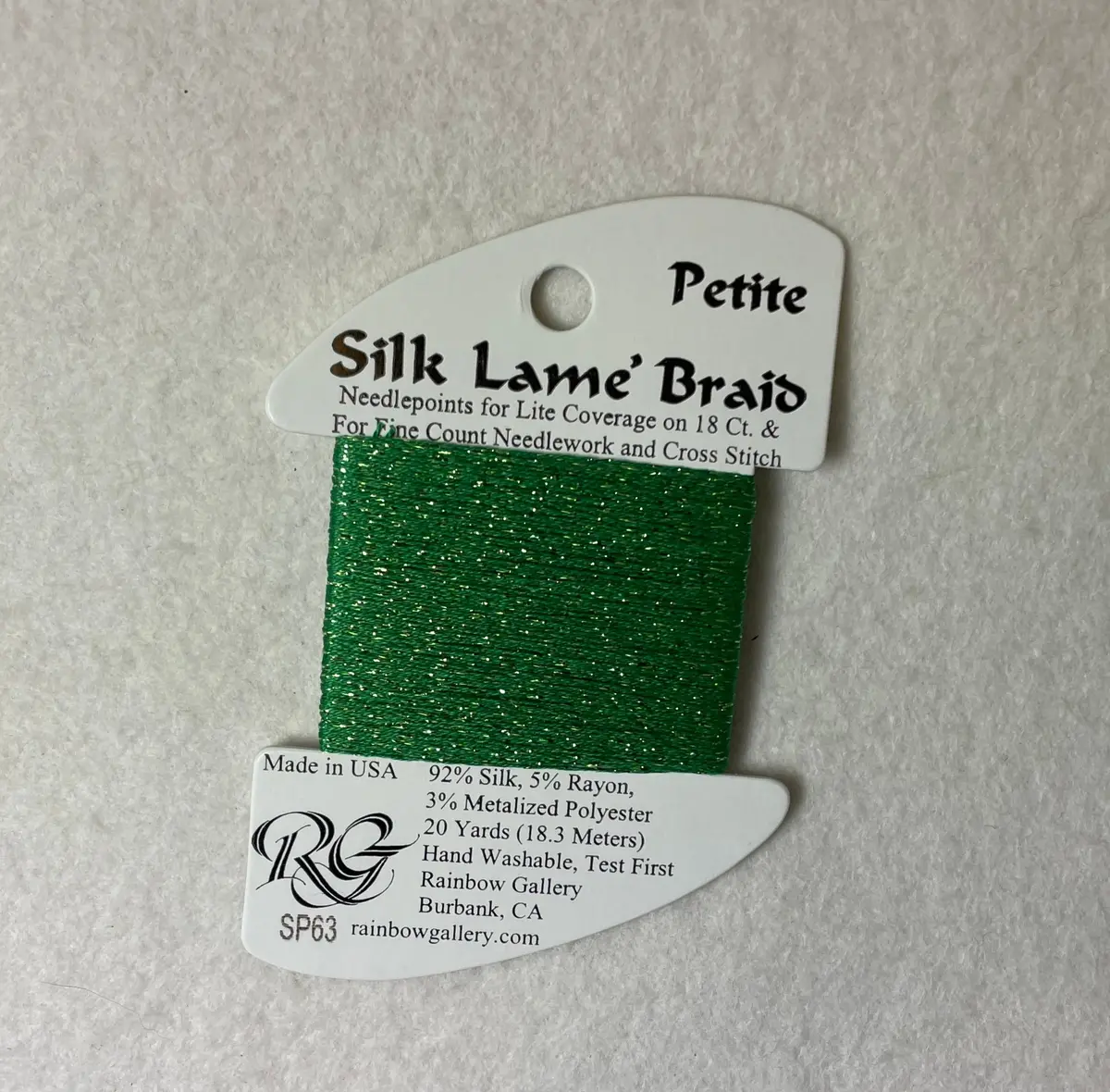Petite Silk Lame Braid Sp63 Emerald 1