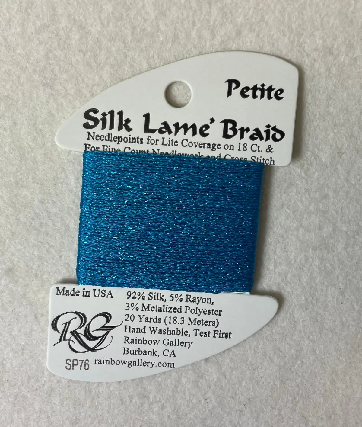 Petite Silk Lame Braid Sp76 Peacock Blue 1