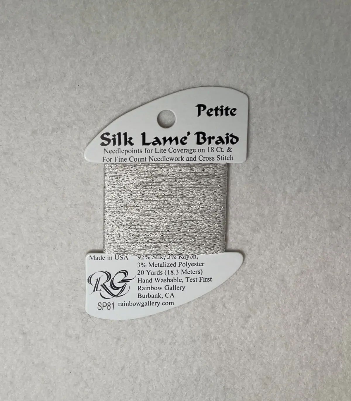 Petite Silk Lame Braid Sp81 Platinum 1