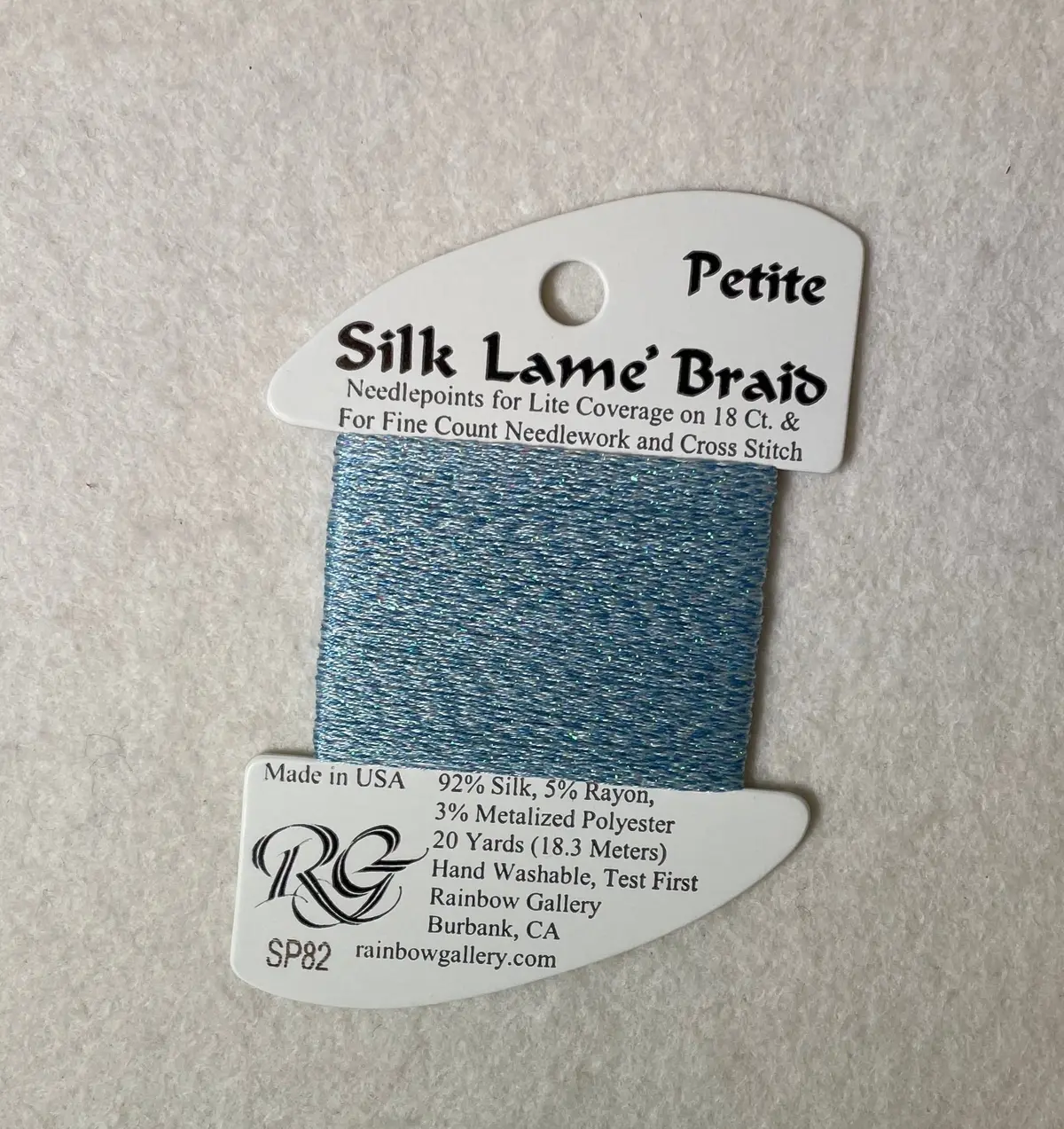 Petite Silk Lame Braid Sp82 Lite China Blue 1
