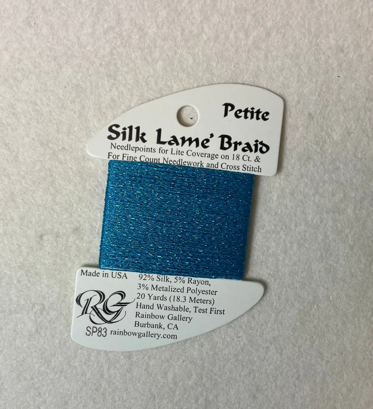Petite Silk Lame Braid Sp83 Dark Turquoise 1