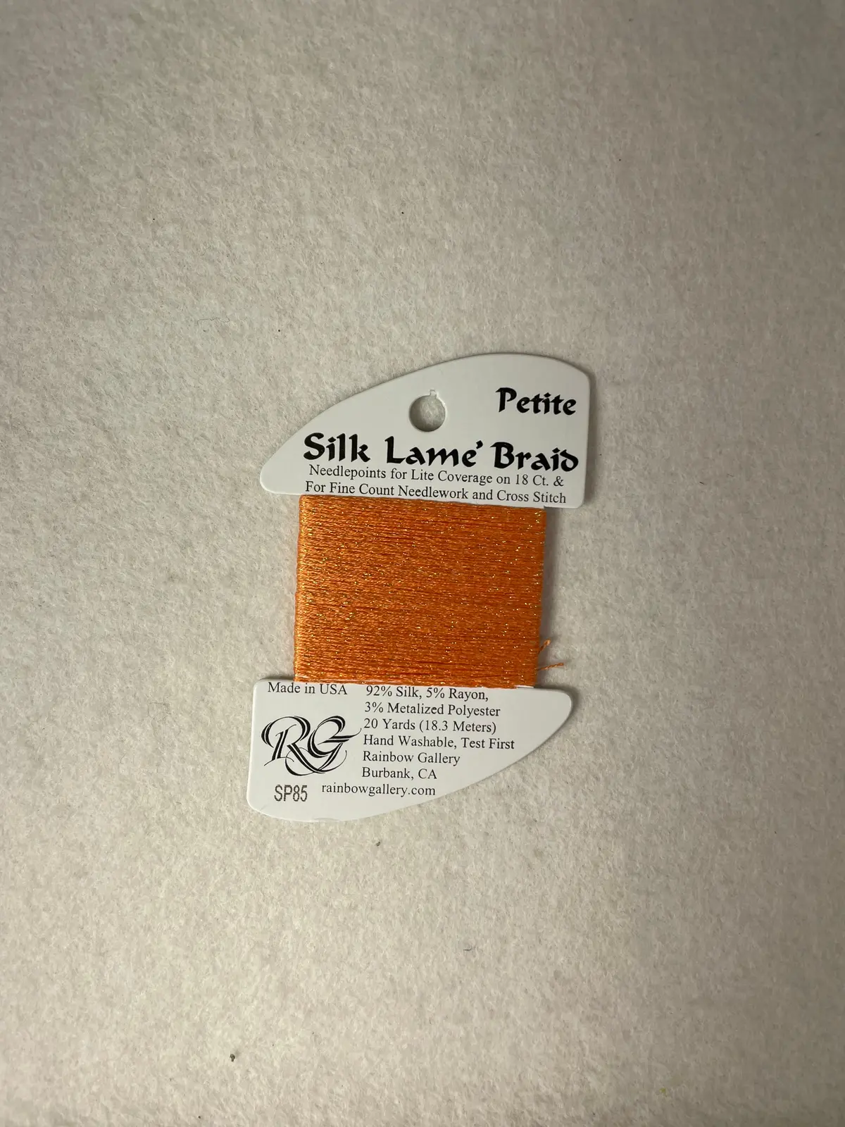 Petite Silk Lame Braid Sp85 Tangerine 1