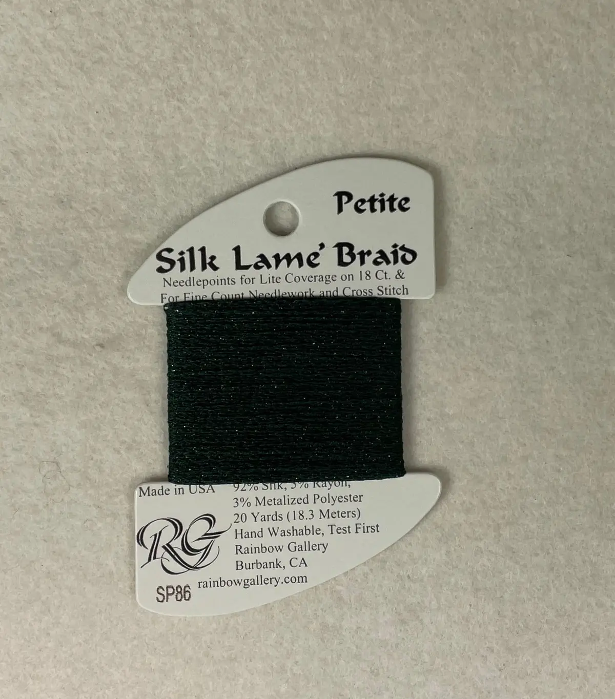 Petite Silk Lame Braid Sp86 Deep Forest Green 1