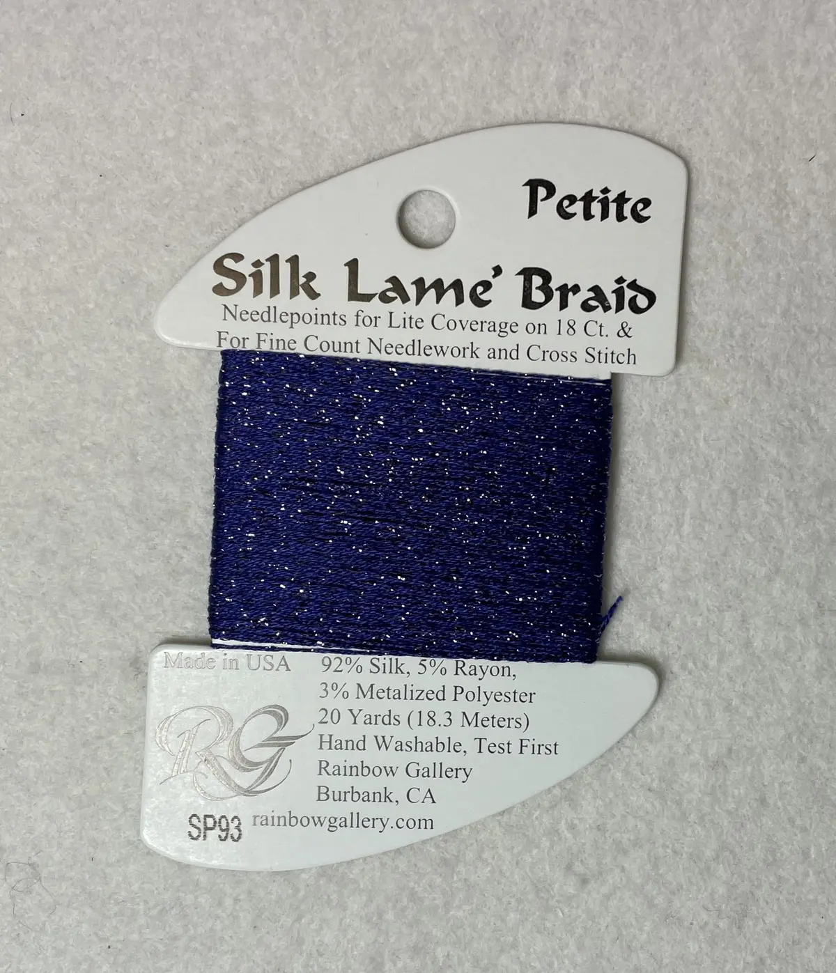 Petite Silk Lame Braid Sp93 Dark Periwinkle 1