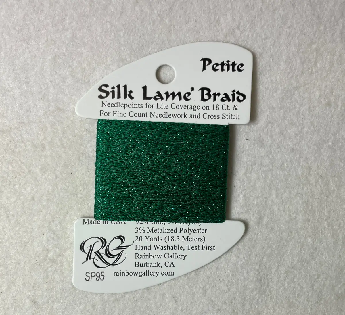 Petite Silk Lame Braid Sp95 Medium Christmas Green 1