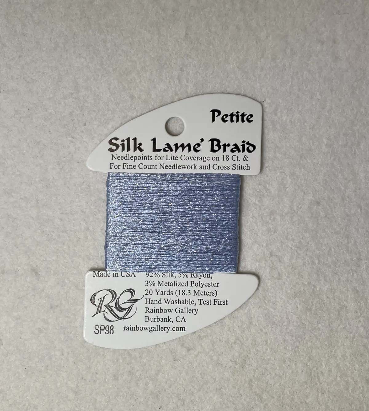 Petite Silk Lame Braid Sp98 Pale Antique Blue 1