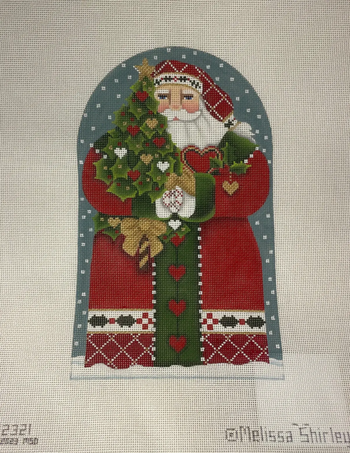 * Melissa Shirley 2321 Holly Heart Santa Dome 1