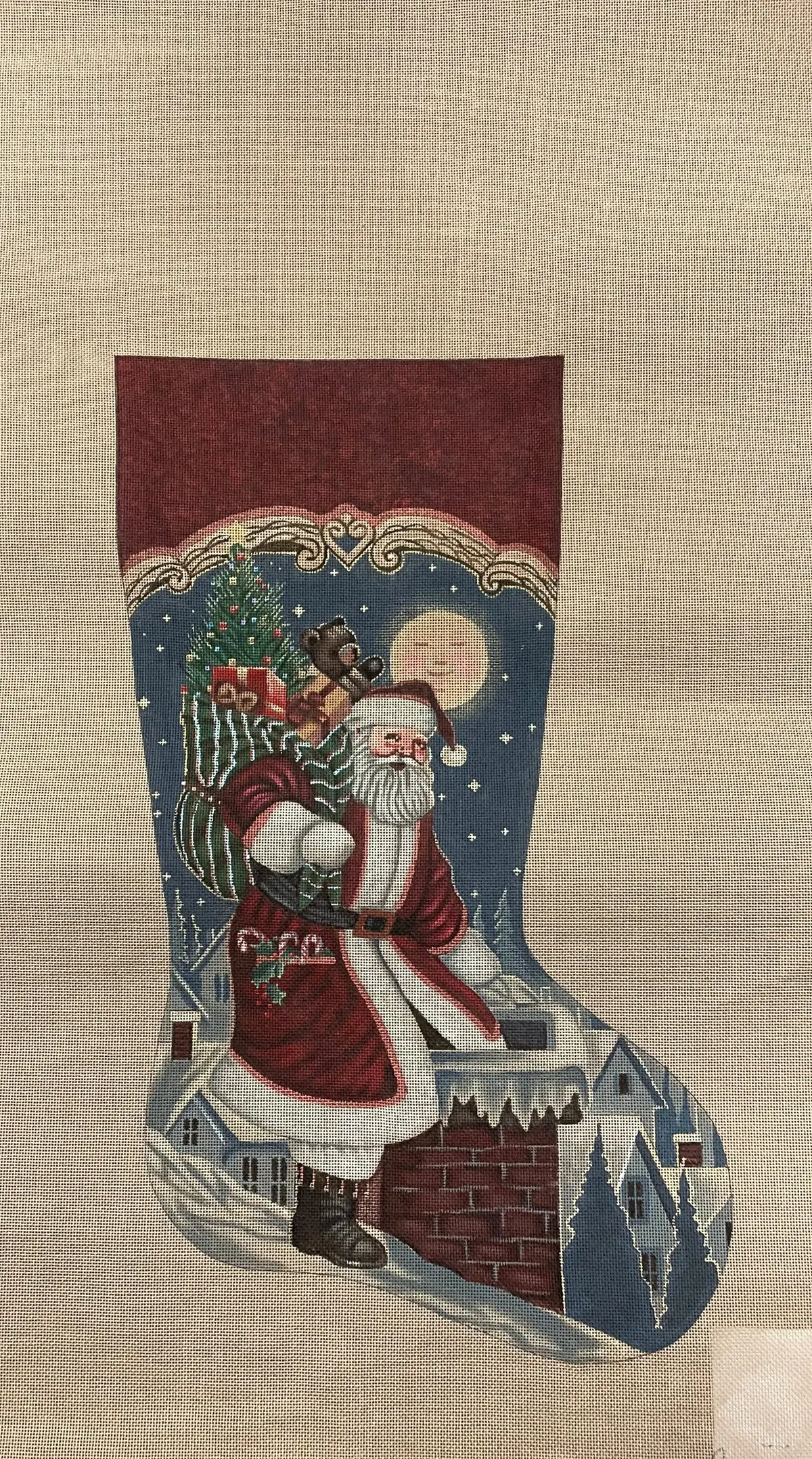 * Liz Goodrick Dillon Ttaxs427 Santa Sneaks In Stocking 1