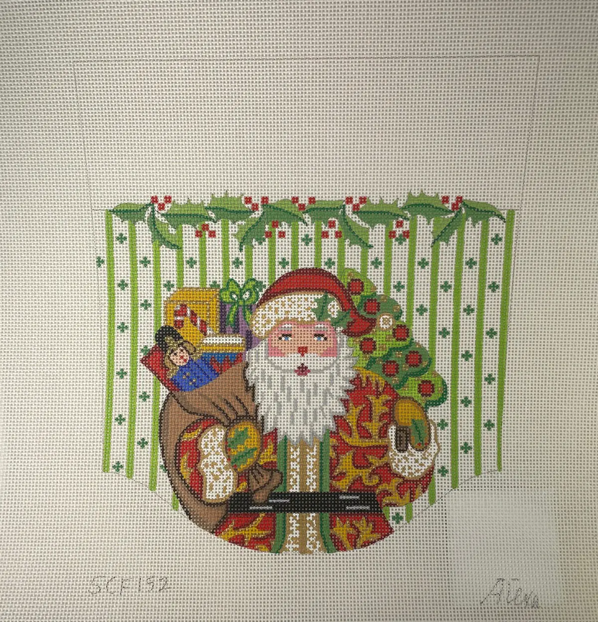 *Alexa Designs Scf152 Christmas Santa Stocking Cuff 1