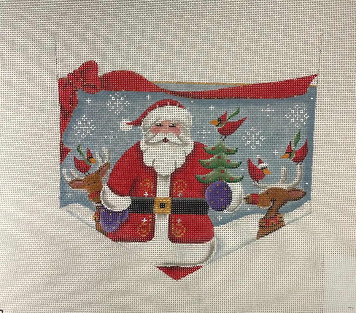 * Rebecca Wood 1411A Father Christmas Stocking Cuff- 13 Mesh 1