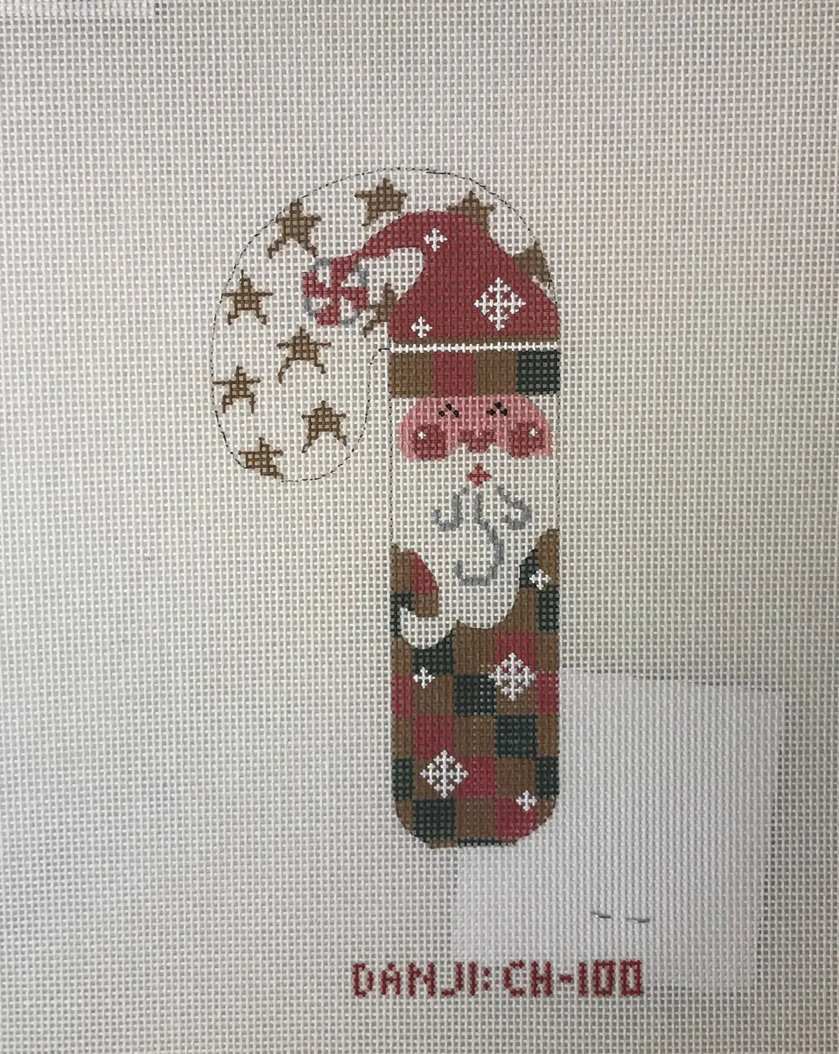 * Danji Ch100 Red And Green Checkered Santa Candy Cane 1