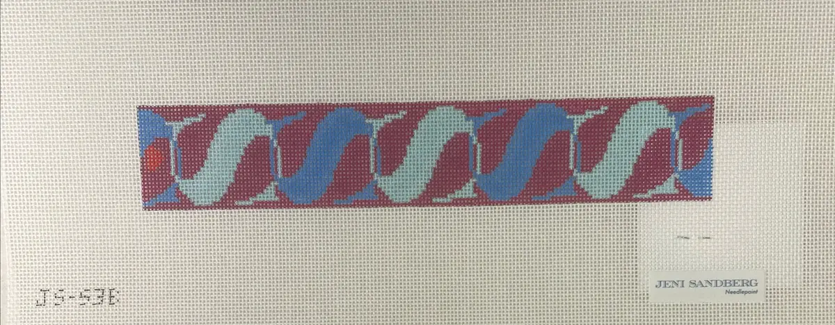* Jeni Sandberg 'S' Letter Key Fob- Fuchsia And Blue 1