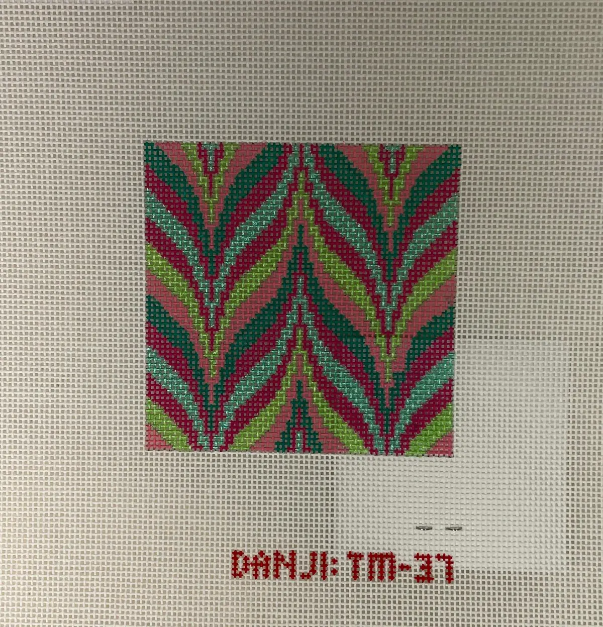 * Danji Designs/ Tanya Mertel Tm37 Pink/ Green Coaster 1