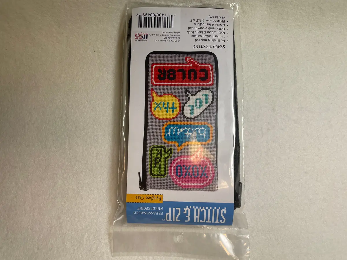Alice Peterson Company  Stitch And Zip Texting Eyeglass Case 1