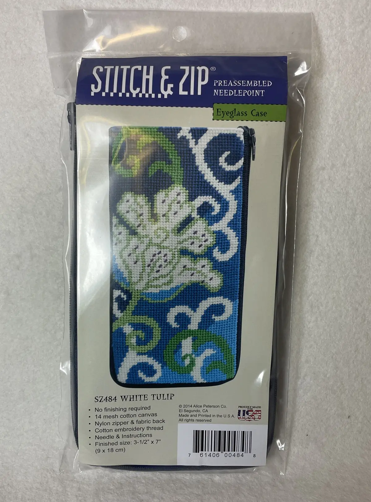 Alice Peterson Company Sz484 White Tulip Eyeglass Case 1