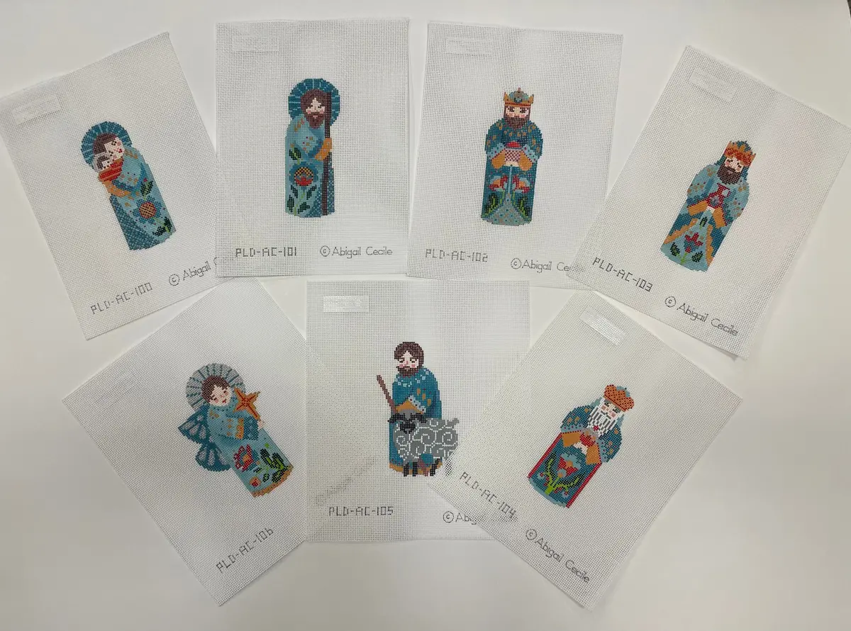 * Abigail Cecile Nativity Set In Teal (7 Pieces) 1