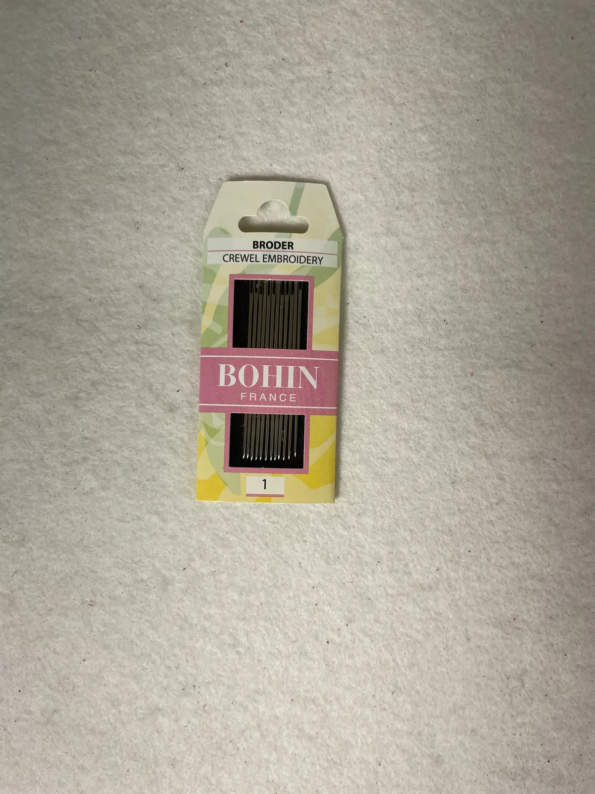 * Bohin Crewel Embroidery Needles (12 Pack) Size 1 1