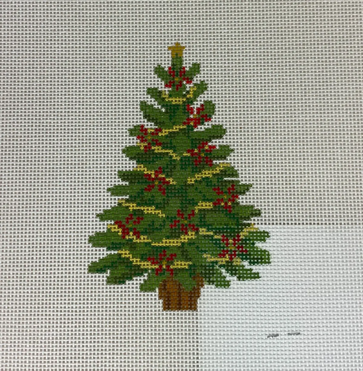 Susan Roberts Needlepoint 5850 Poinsettia Tree 1