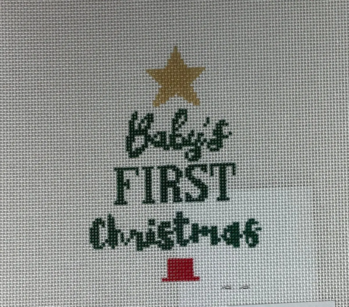 * Ziggy Stitches Zs23-1  Baby's First Christmas Tree- Green 1