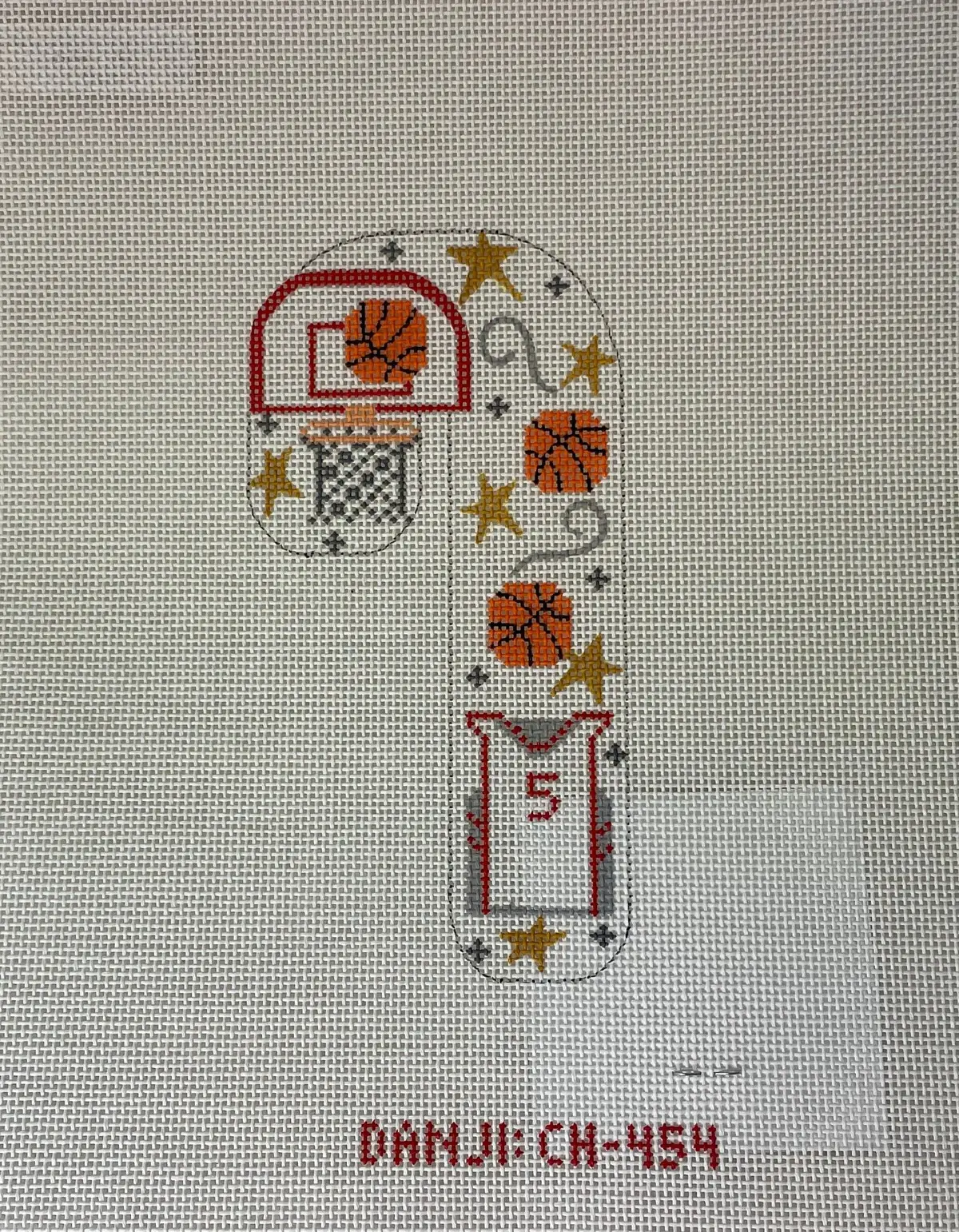 * Danji Designs Ch-454 Basketball Candy Cane 1