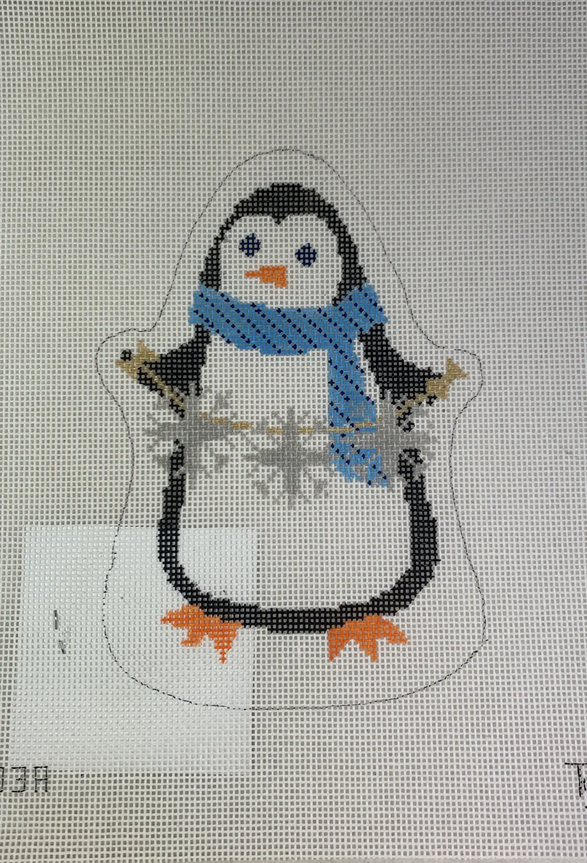 Two Sisters Needlepoint G03a Penguin Snowflakes 1