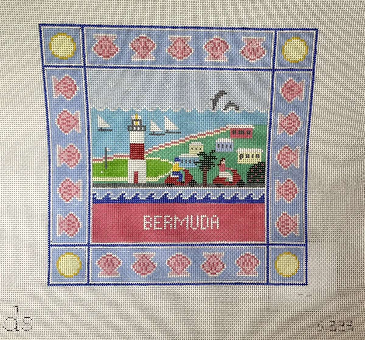 * Doolittle Stitchery S333 Bermuda Square 1