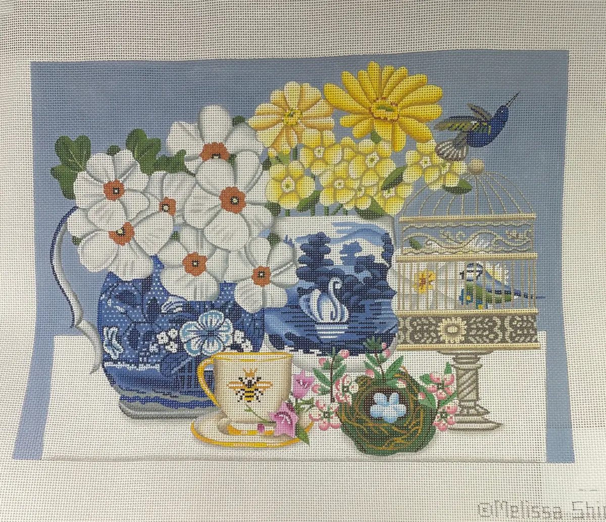 * Melissa Shirley 2275 Blue And White Still Life- 13M 1