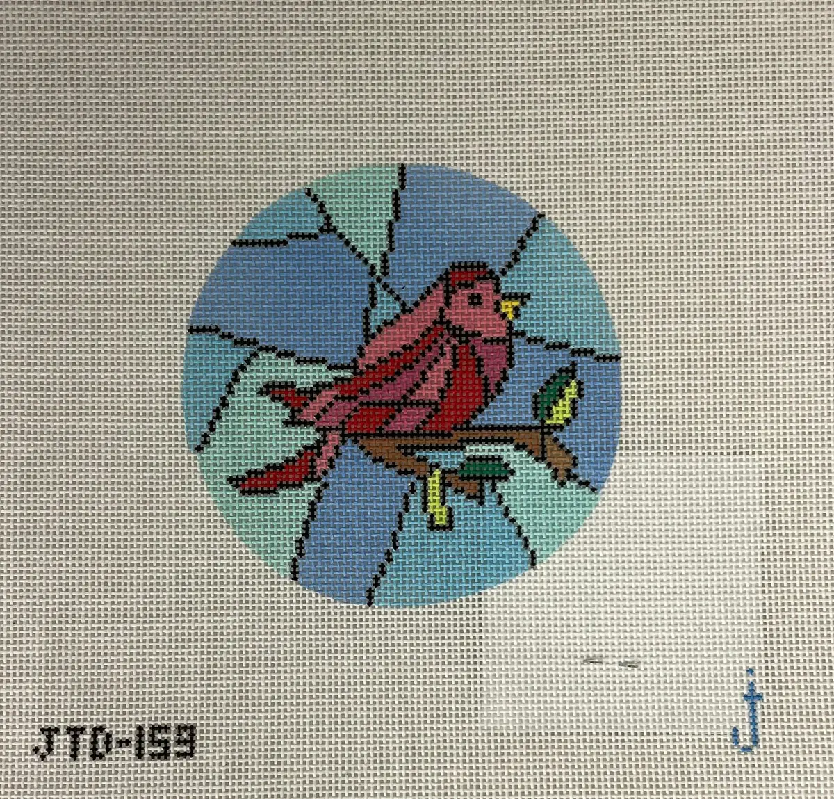 Jessica Tongel Designs Jtd159 Cardinal Stained Glass Ornament 1