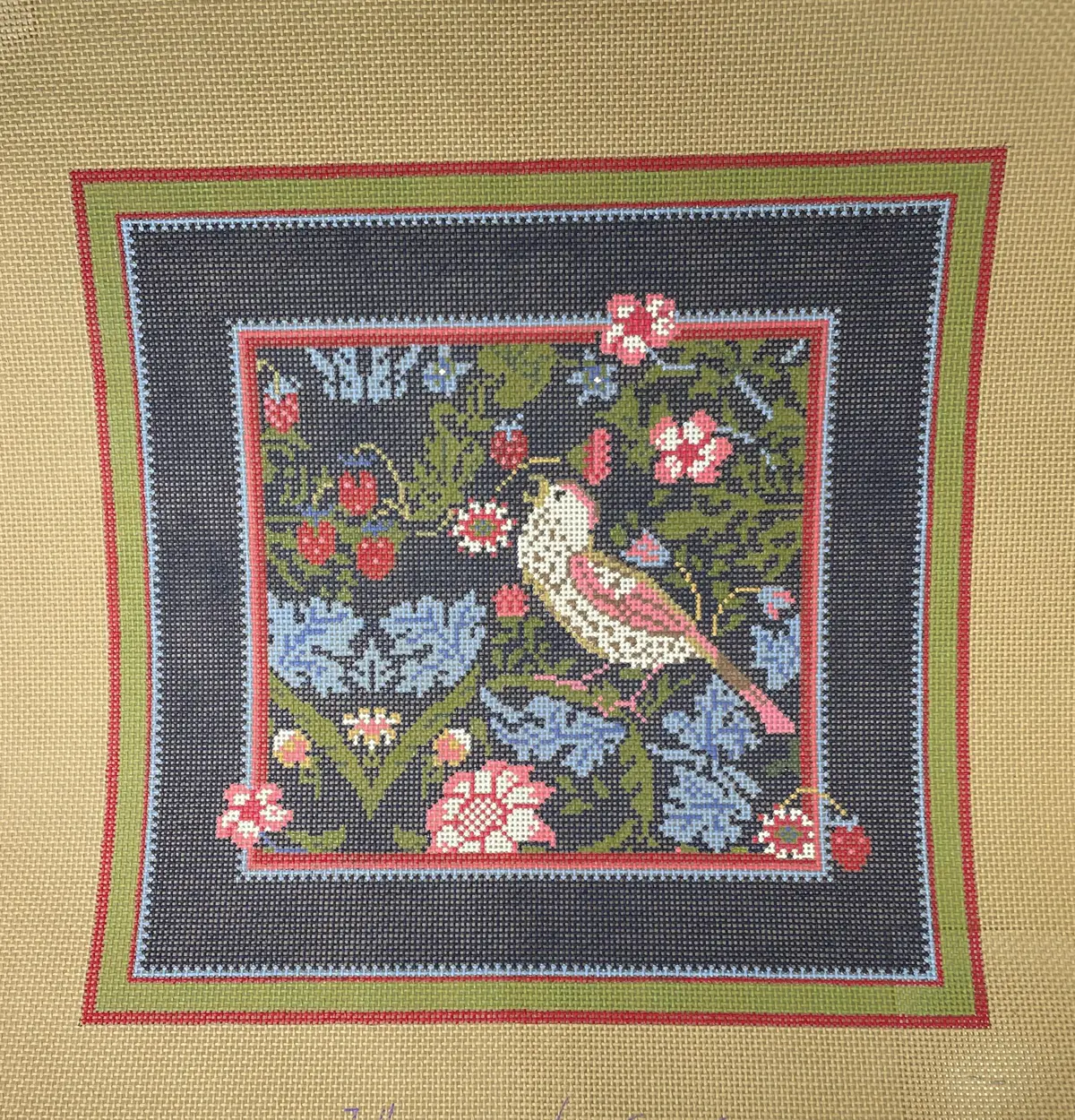 * Whimsy And Grace Wg12511 13Ct Small Warbler Accomplice Pillow 1