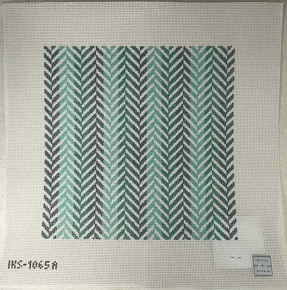 * Initial K Studio 1065A Herringbone Pillow- Turquoise 1