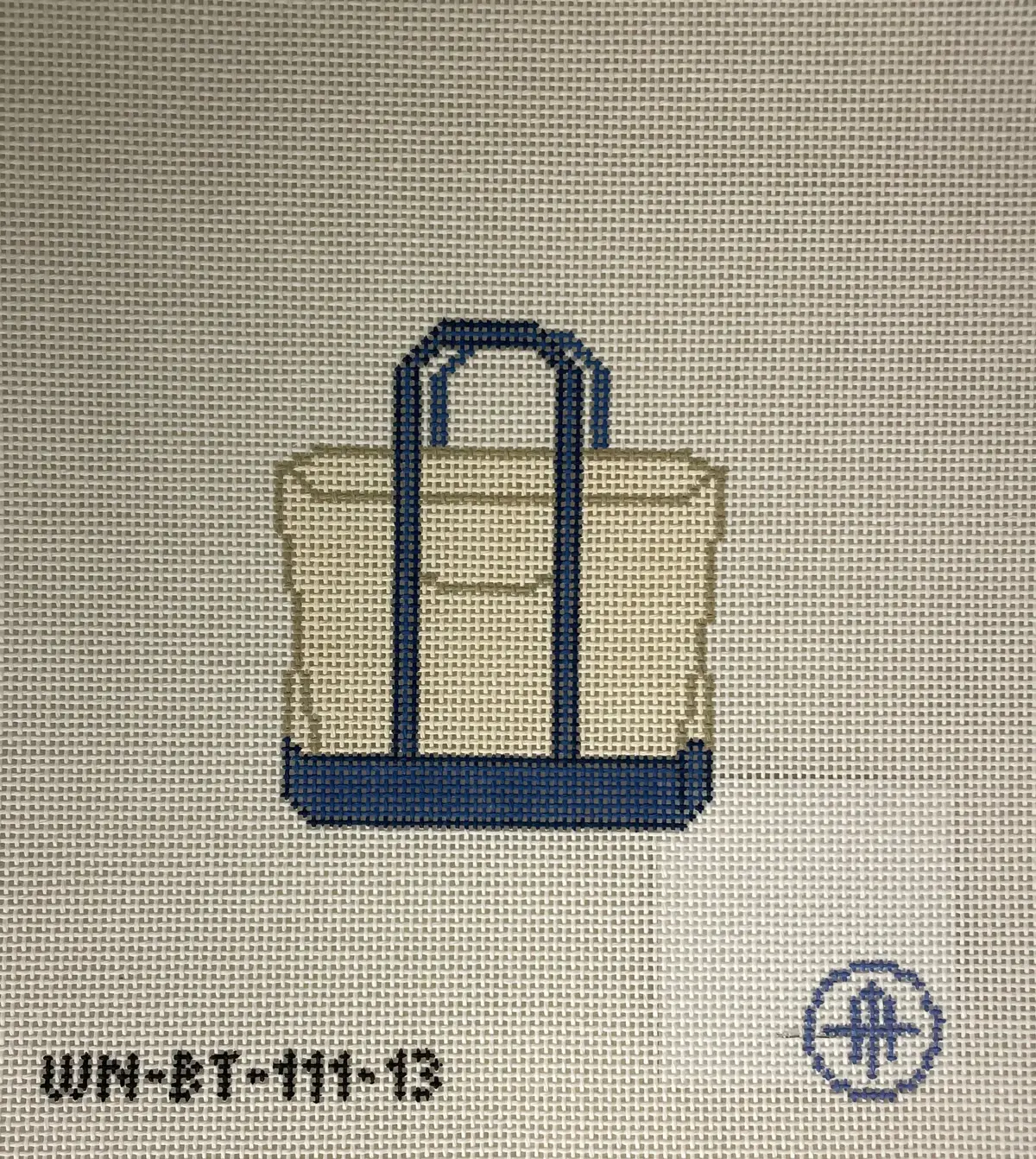 *Wheelhaus Needlepoint Bt111- Blue Tote - 13 Mesh 1