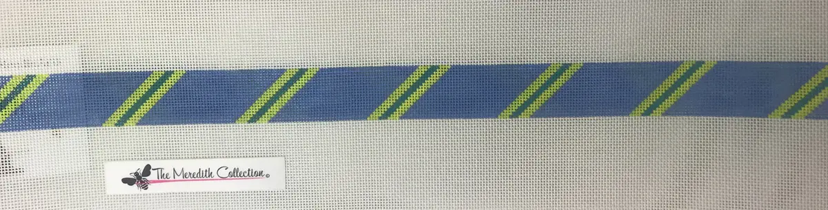 * Meredith Collection 121H Diagonal Stripe- Periwinkle/Lime/Teal Belt 1
