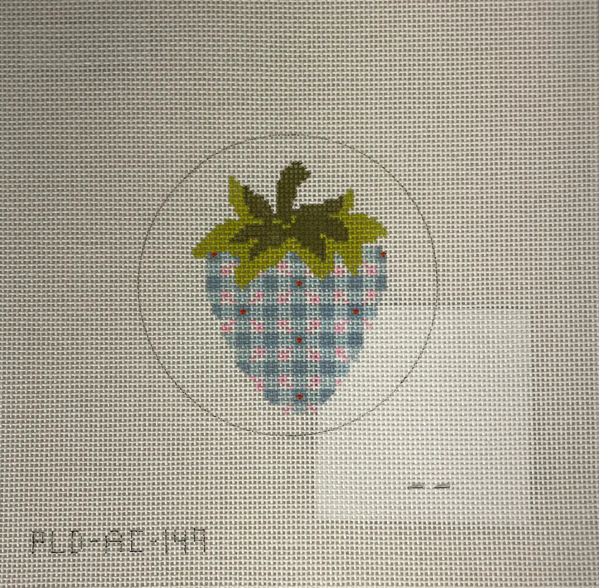 * Abigail Cecile Pld-Ac149 Strawberry Collection- Blue Checks With Pink Dots 1
