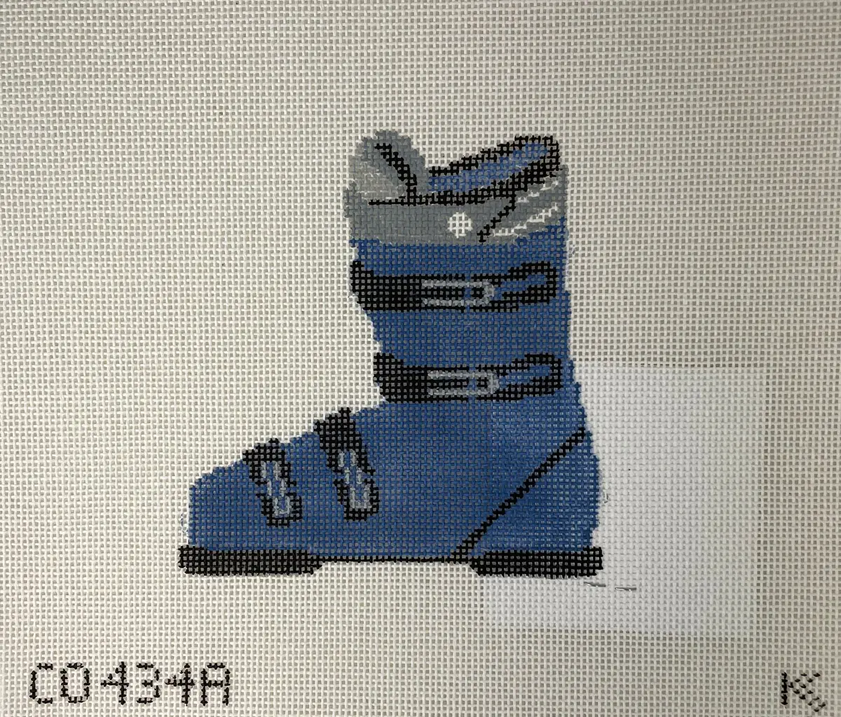 * Kathy Schenkel Co434a Blue Ski Boot 1