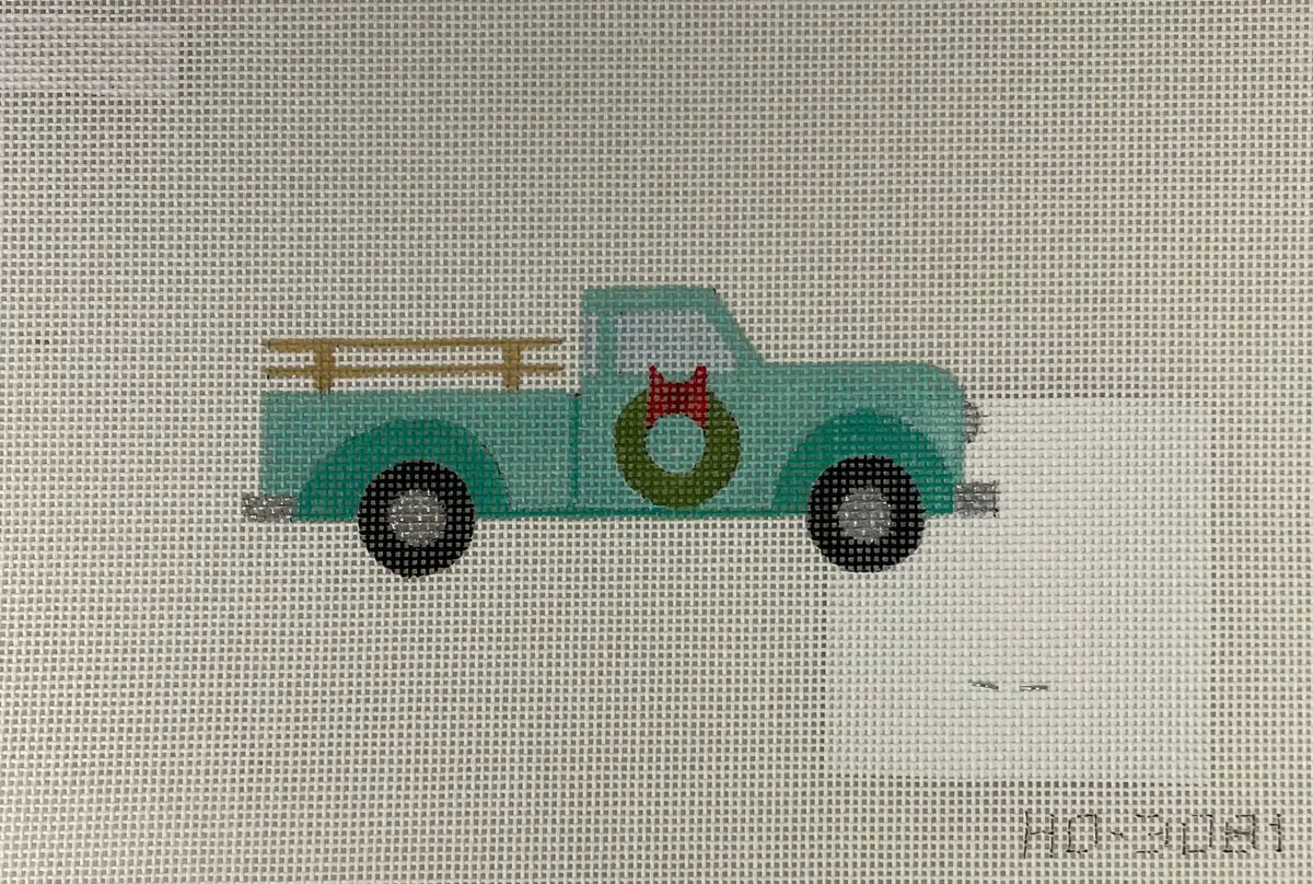 * Raymond Crawford Ho3081 Teal Truck Ornament 1