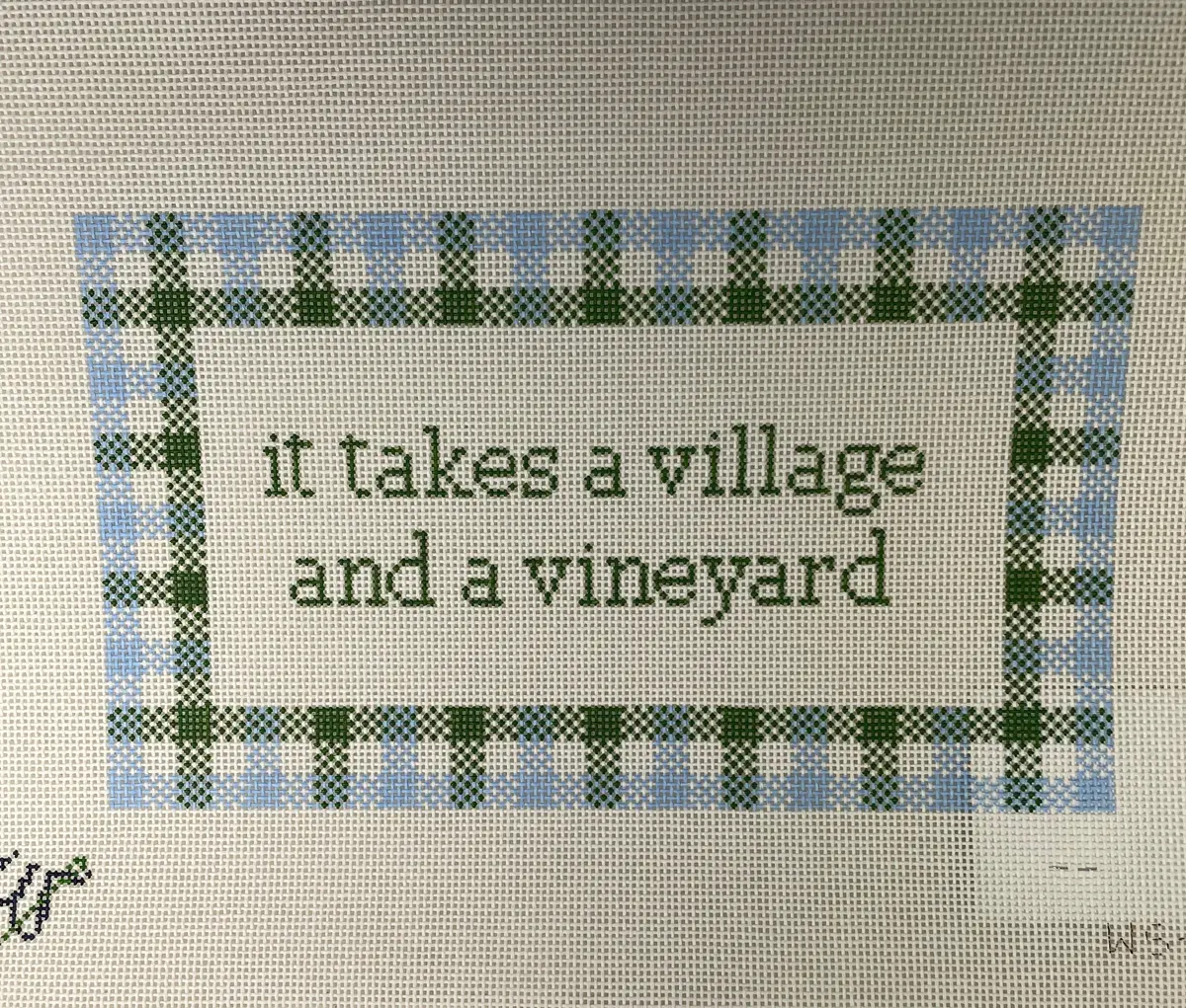 * Wipstitch 086 Village And Vineyard- Blue 1