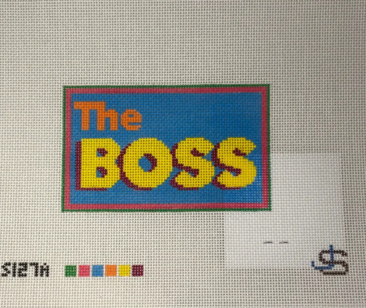 * Jeni Sandberg Js127a  The Boss Paperweight Canvas- Bright Bold Letters 1