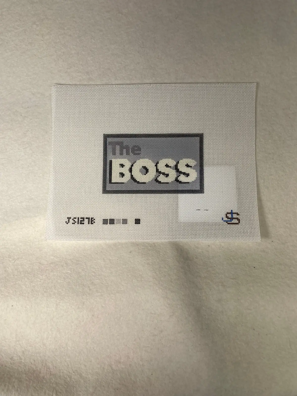 * Jeni Sandberg Js127b  The Boss Paperweight Canvas- Greyscale And Bold 1