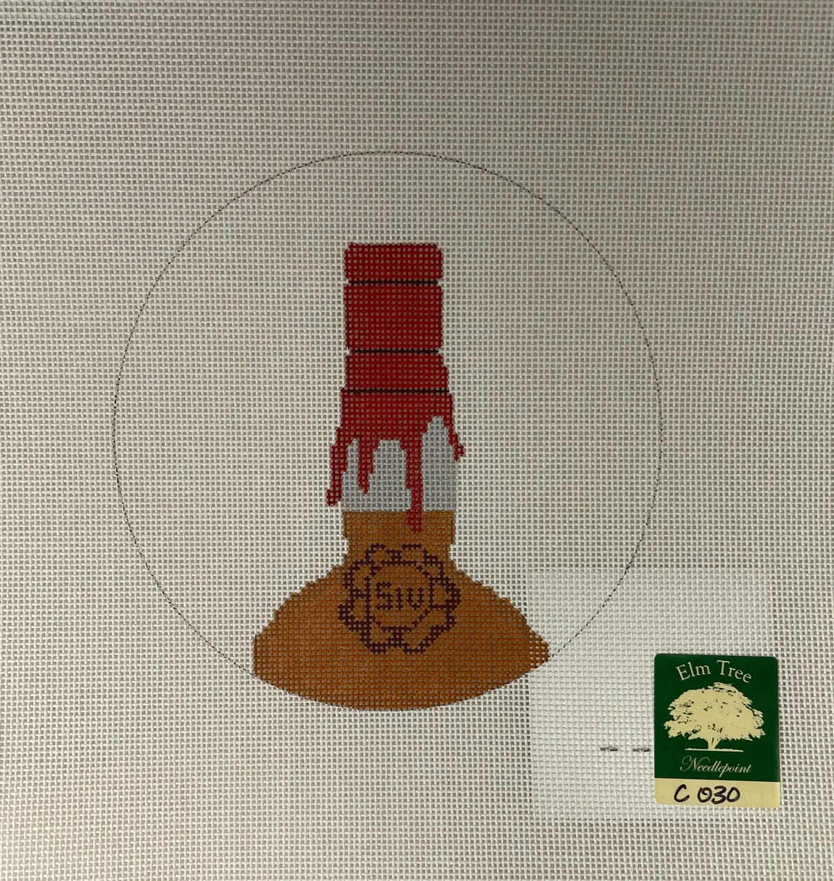 * Elm Tree Needlepoint C030  Makers Mark Bottle 1