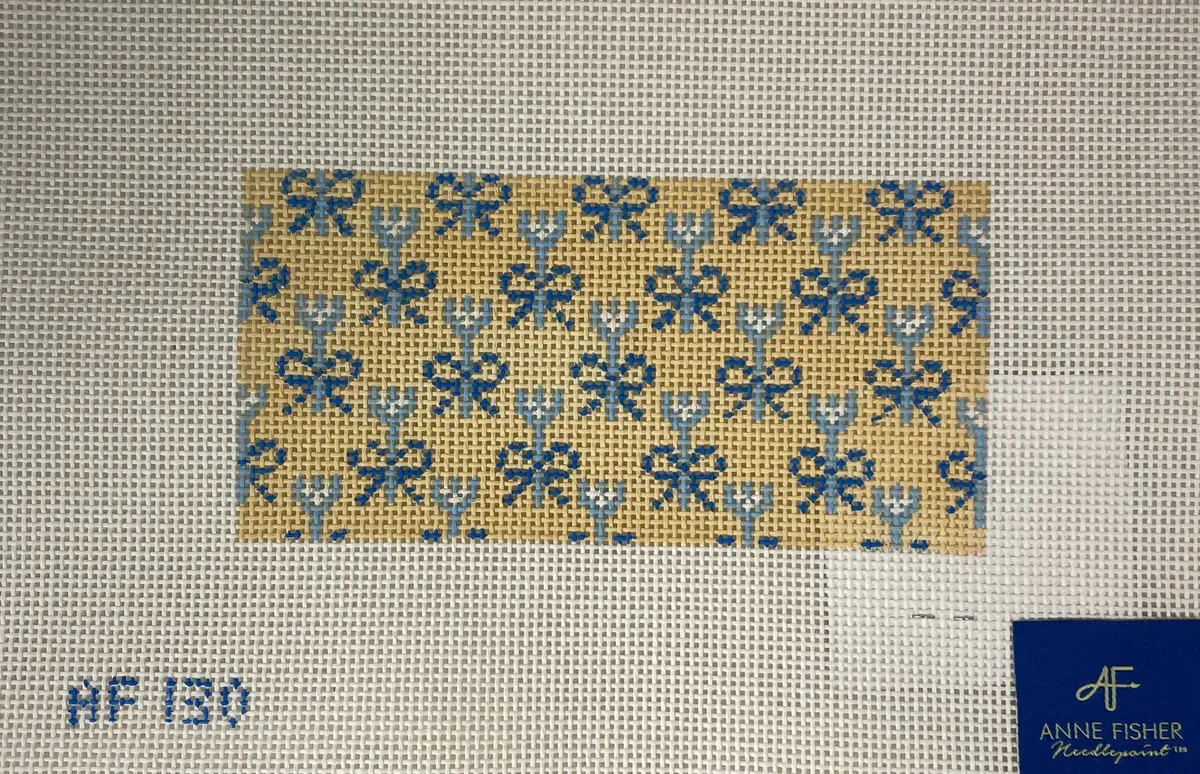 Anne Fisher Af130 Blue And Tan Bow Insert 1