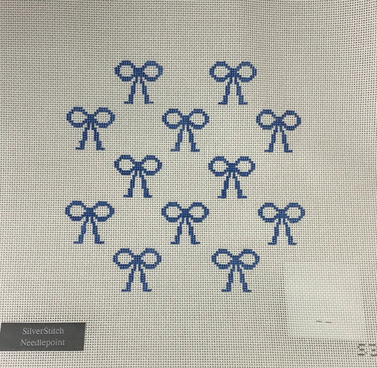 * Silverstitch Needlepoint 34S Bow- Blue 1