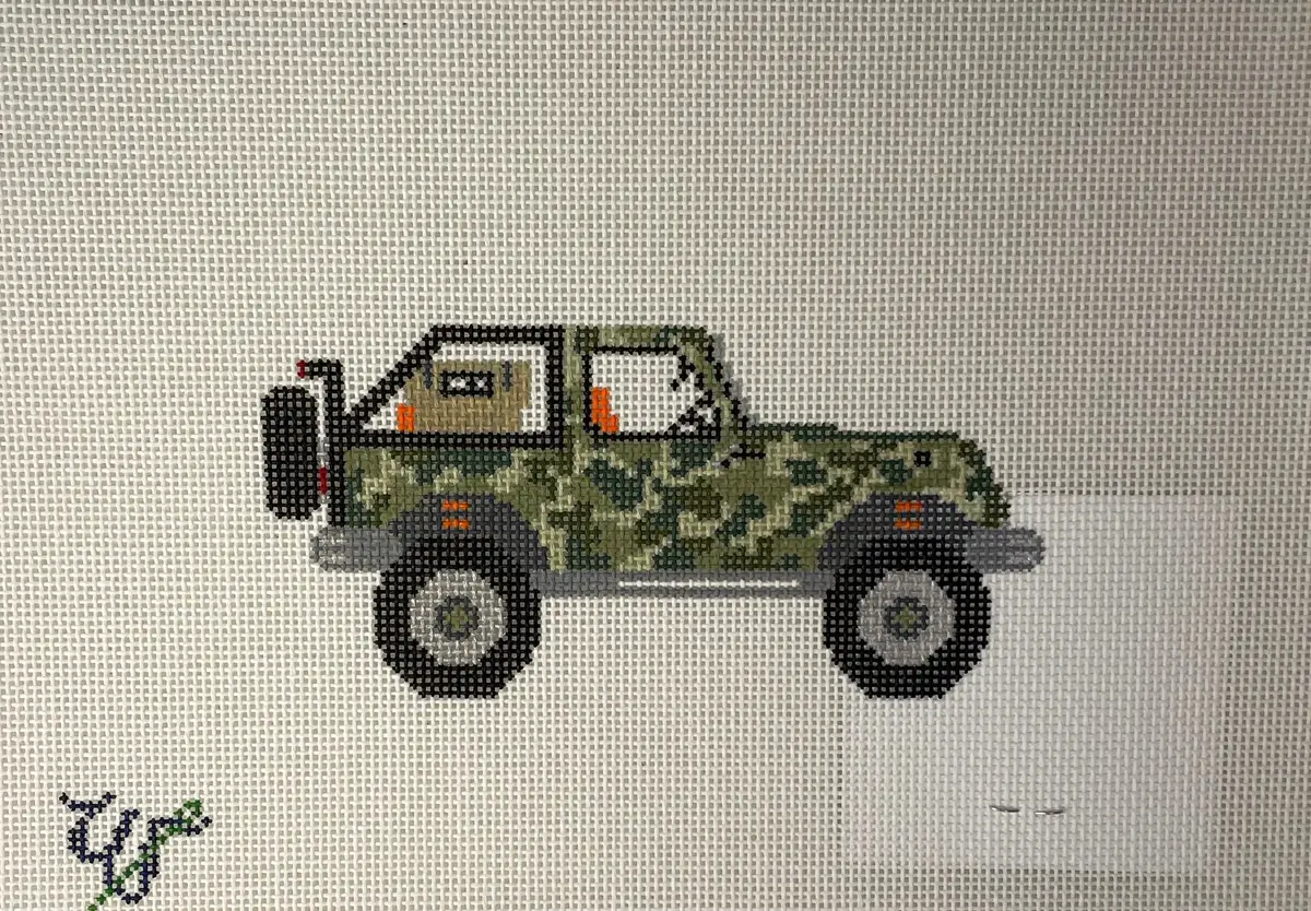 * Wipstitch Needleworks 066W Yeti Jeep 1