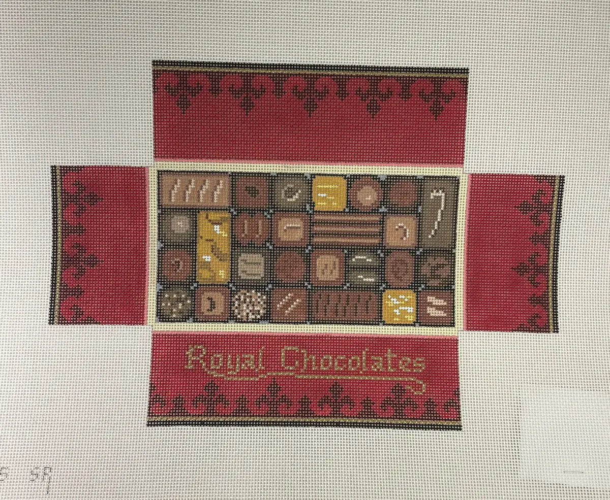 * Susan Roberts Needlepoint 0395 Box Of Chocolates Brick Cover 13M 1